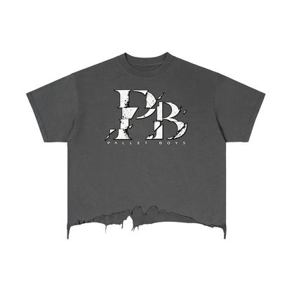 Pallet Boys Vintage Wash Boxy Distressed Hem T-Shirt