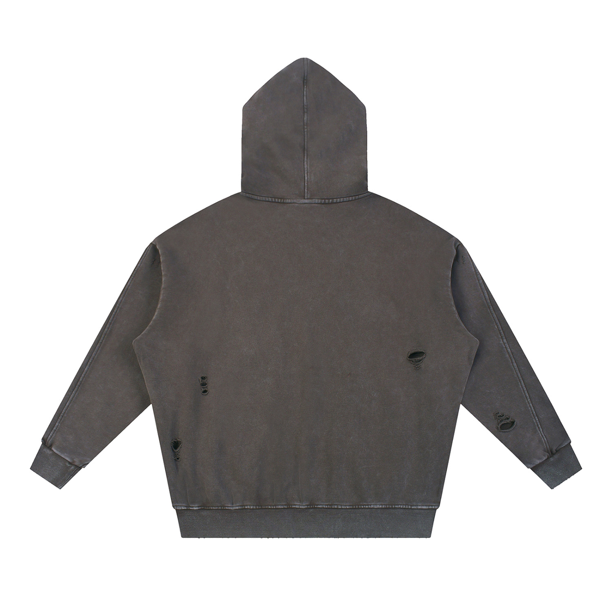 Pallet Boys Snow Washed Distressed Panel Pocket Hoodie