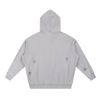 Pallet Boys Snow Washed Distressed Panel Pocket Hoodie