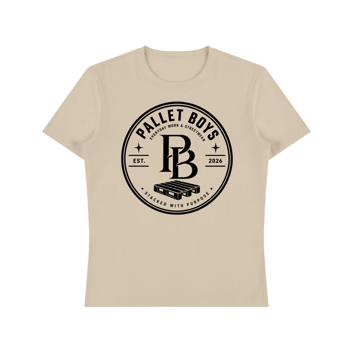Pallet Boys Unisex Heavyweight Cotton Badge T-Shirt