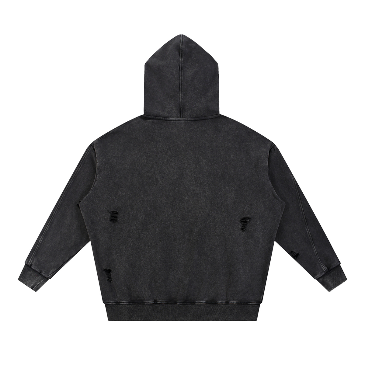 Pallet Boys Snow Washed Distressed Panel Pocket Hoodie