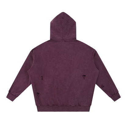 Pallet Boys Snow Washed Distressed Panel Pocket Hoodie