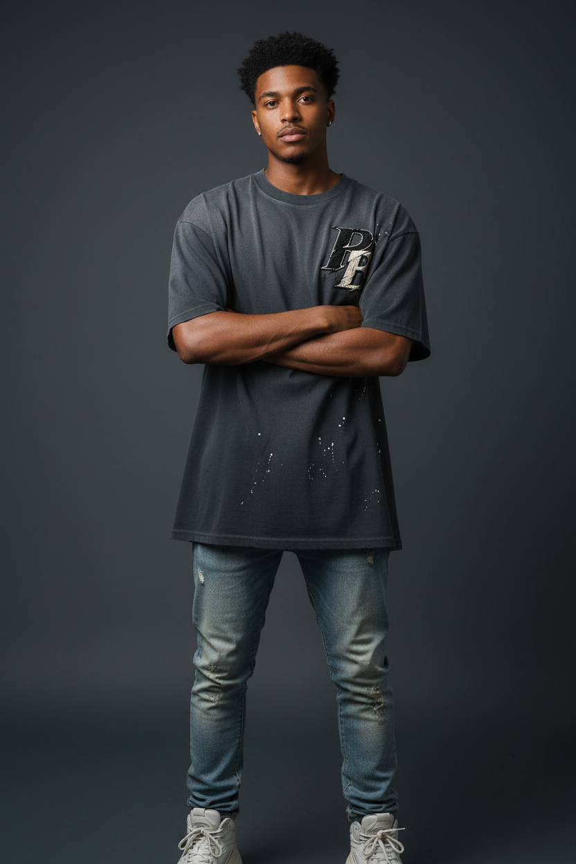 Pallet Boys Hand-Frayed Sunfade Paint Splatter T-Shirt