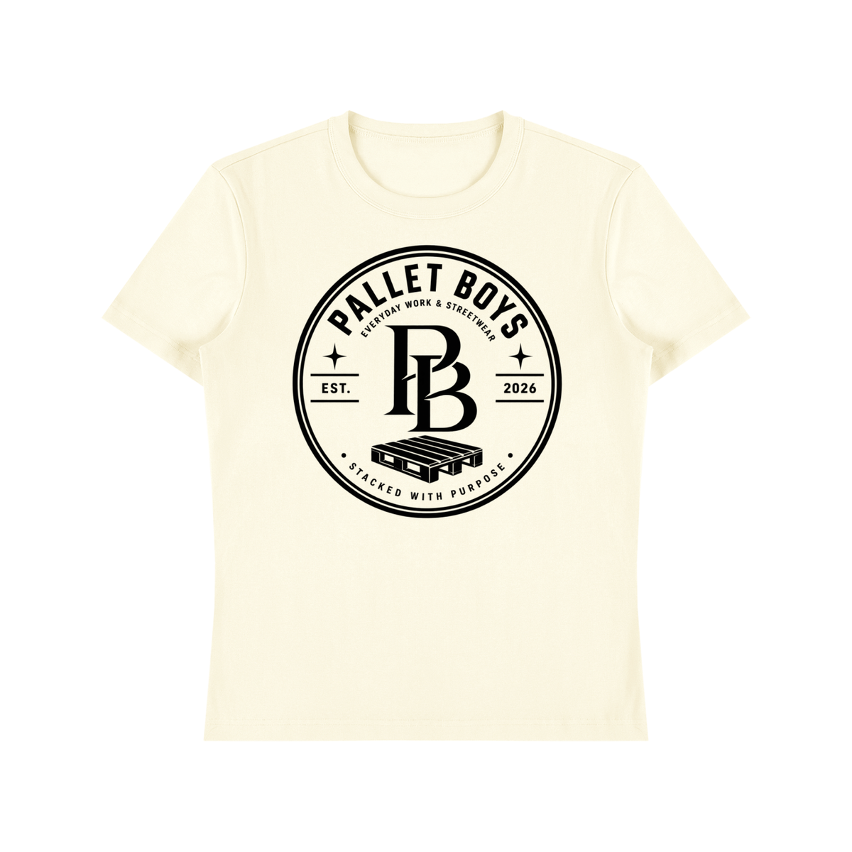 Pallet Boys Unisex Heavyweight Cotton Badge T-Shirt