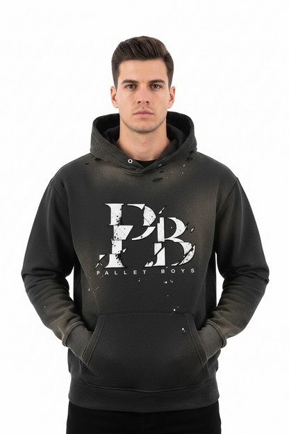 Sun Fade Frayed Fleece Hoodie