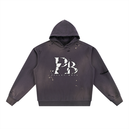 Sun Fade Frayed Fleece Hoodie