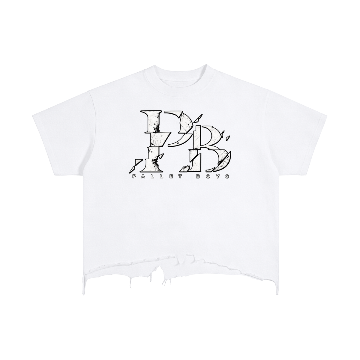 Pallet Boys Vintage Wash Boxy Distressed Hem T-Shirt