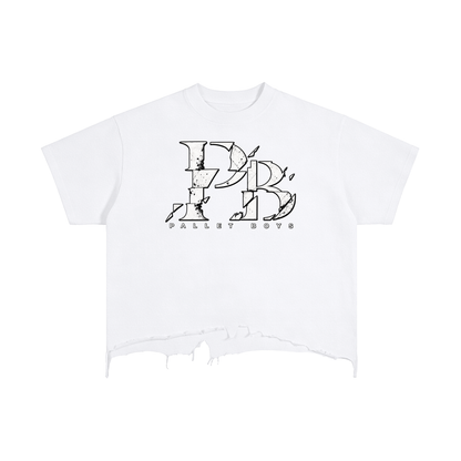 Pallet Boys Vintage Wash Boxy Distressed Hem T-Shirt